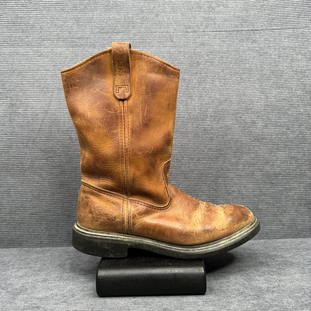 Red Wing SuperSole Pecos Work Boots Mens 7.5 D Brown Leather Made in USA 1105